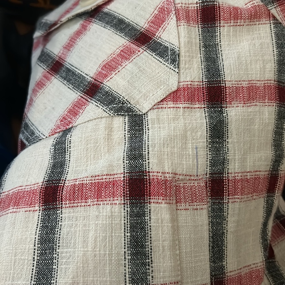 Like-New Zara Women’s Light Plaid Button Shirt Ja… - image 5